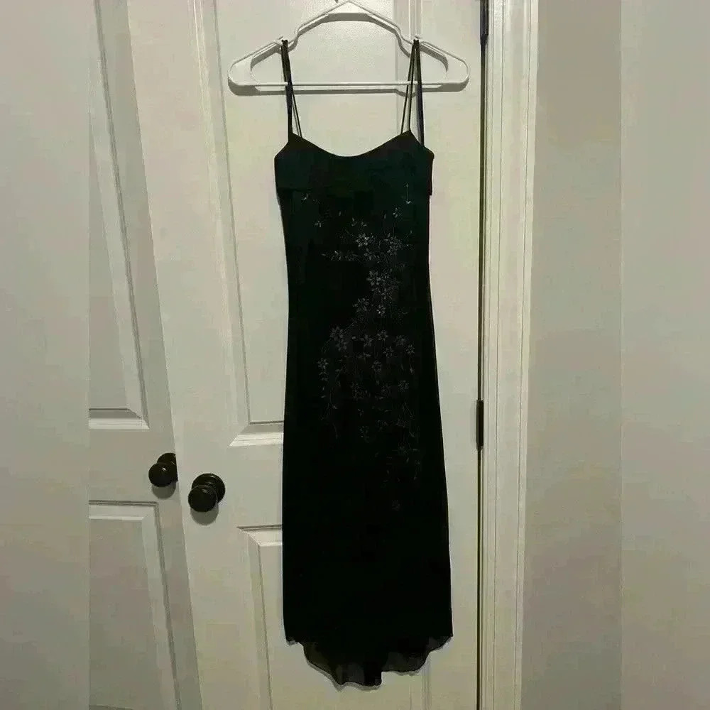 Byer Too Vintage Y2K Floral Embroidered dress size medium